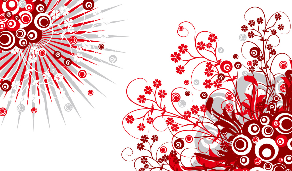 Red white vector picture