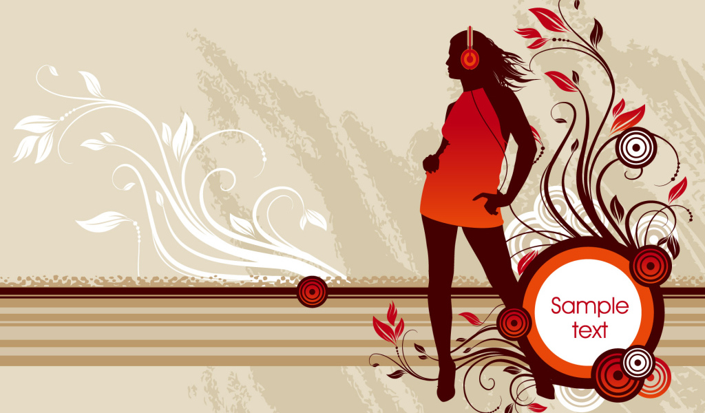 Девушка в наушниках