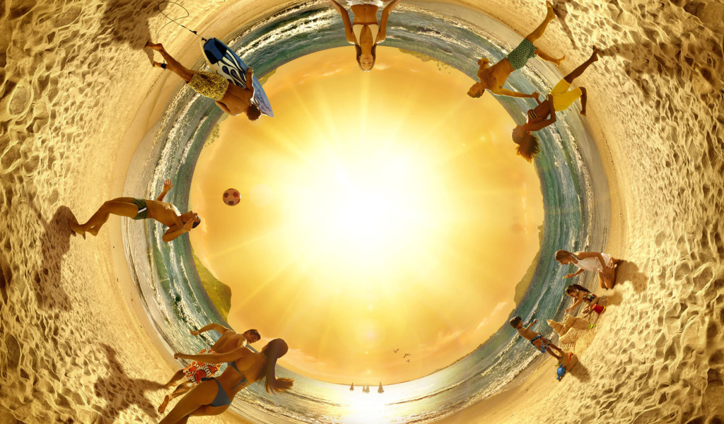 Летний пляж