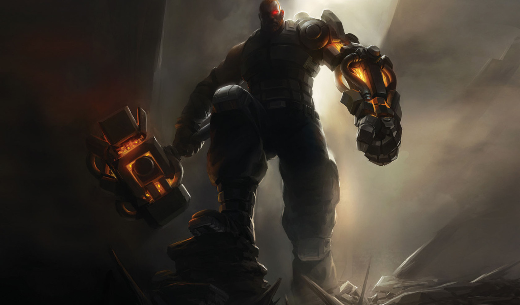 Человек с большим молотом