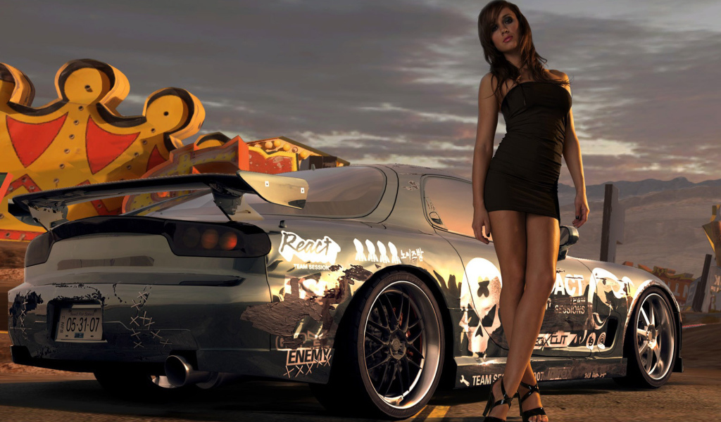 NFS Pro Street Красивая Брюнетка