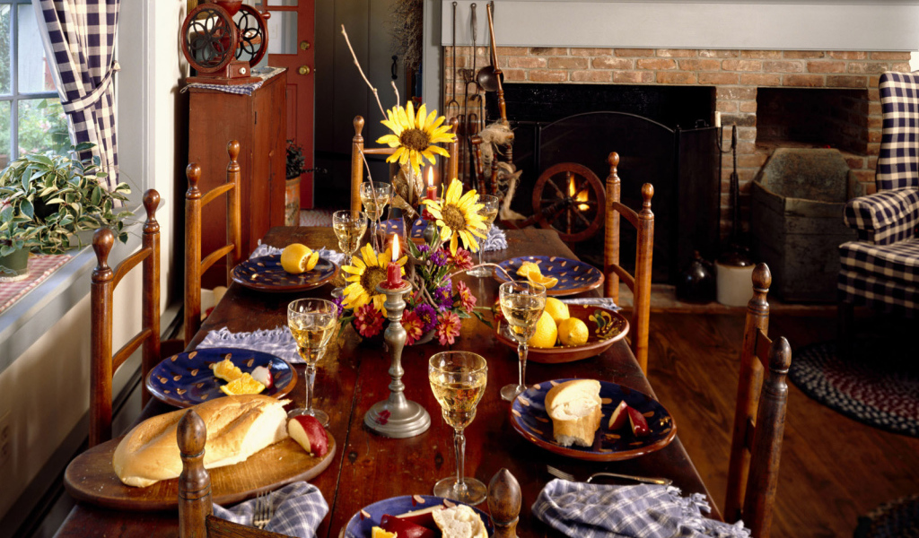 Столовая в деревенском стиле