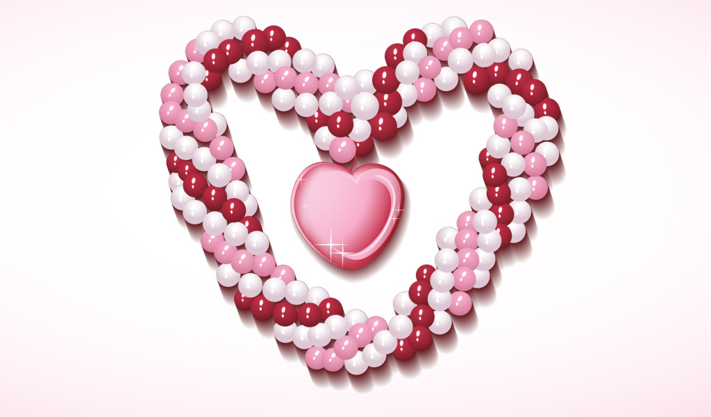 Розовое сердечко