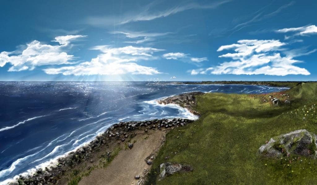 Небо, море, облака