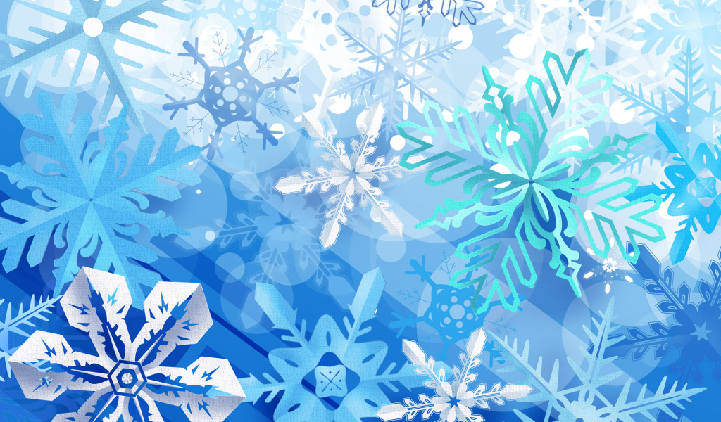 Красивые снежинки / Новый Год