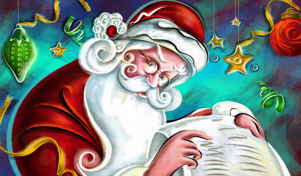 Веселый Санта Клаус