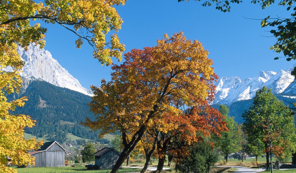 Ehrwald Осенью, Альпы