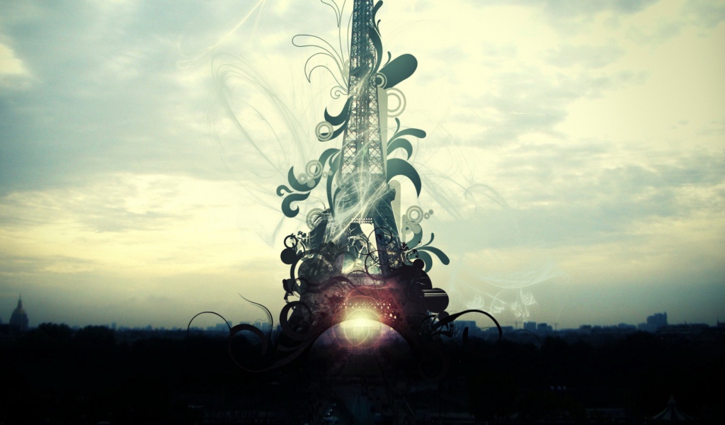 Парижская Башня в сумраке
