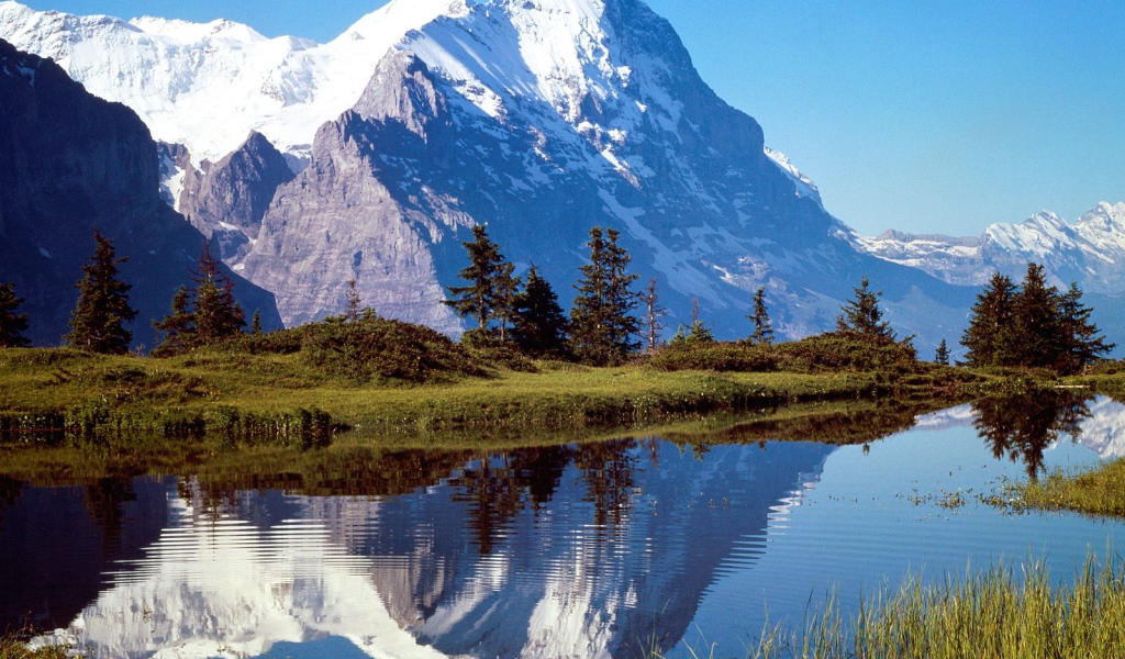 Monch и Eiger, Grosse Scheidegg, Швейцария