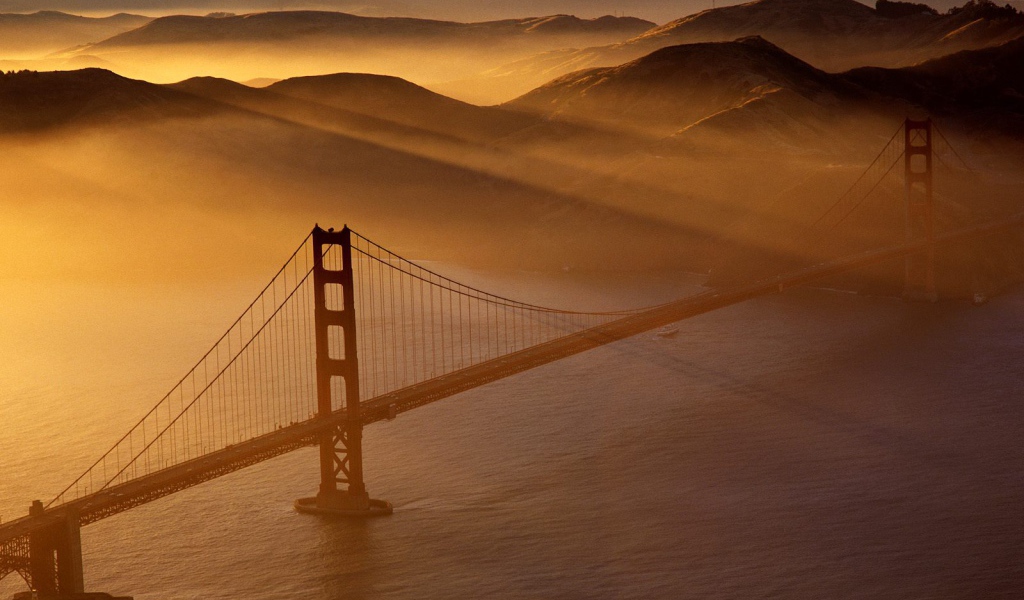 Мост Золотые Ворота / Мыс Marin / Сан-Франциско / Калифорния / США