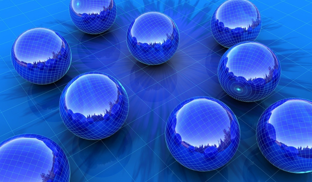 Синие сферы