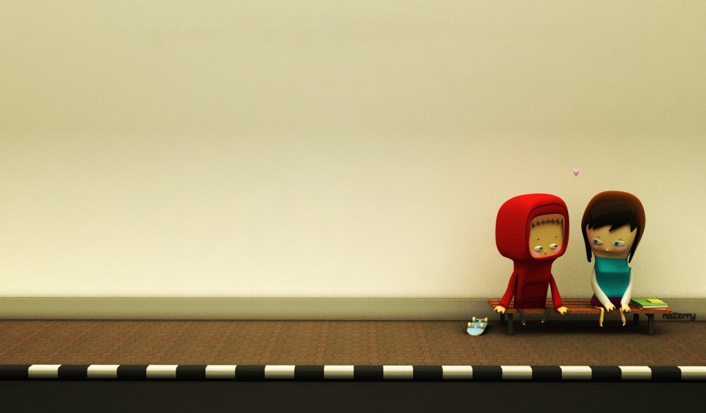 Парочка на скамейке