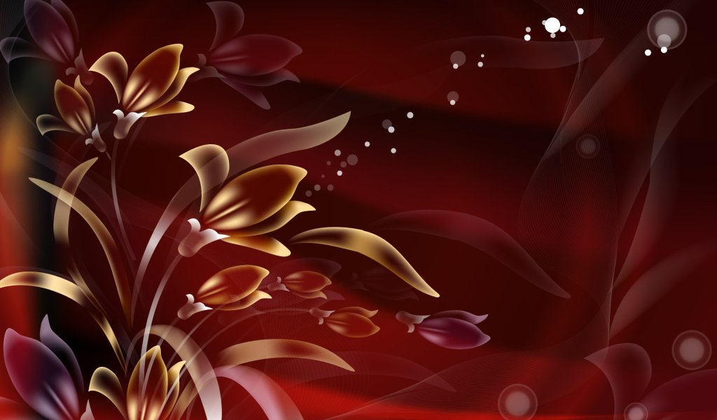 Красные цветы