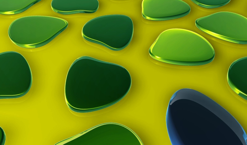 Капли зеленого металла