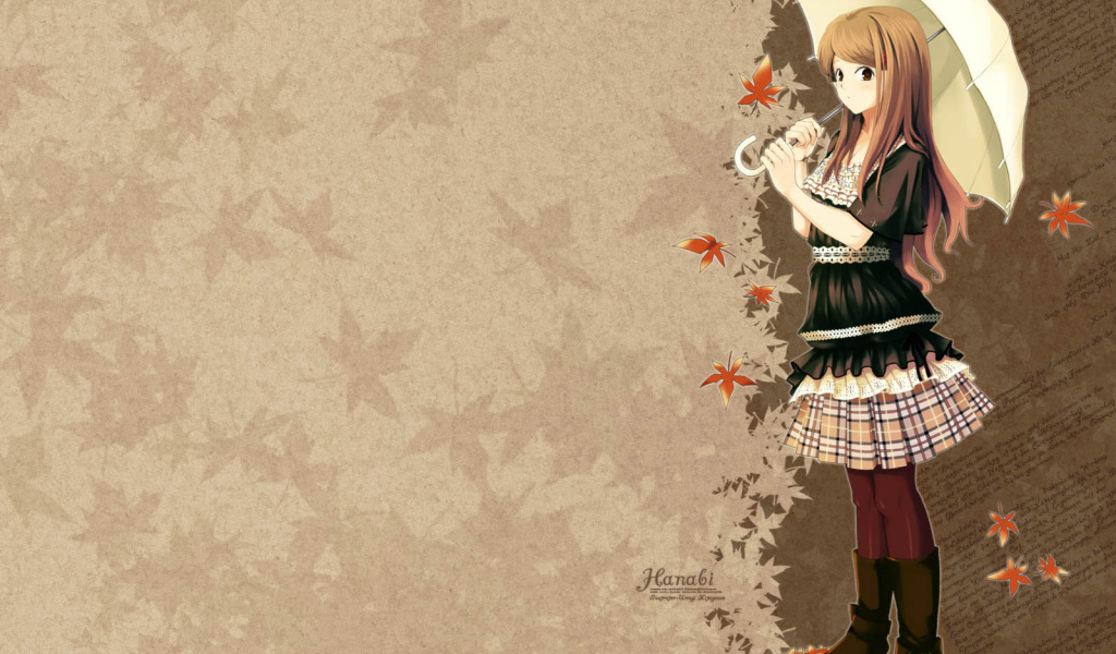 Красивая девушка с зонтиком