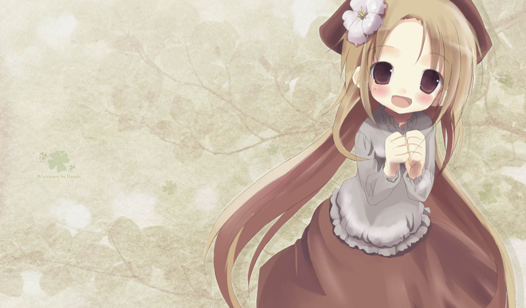 Аниме Девушка в коричневой шляпе