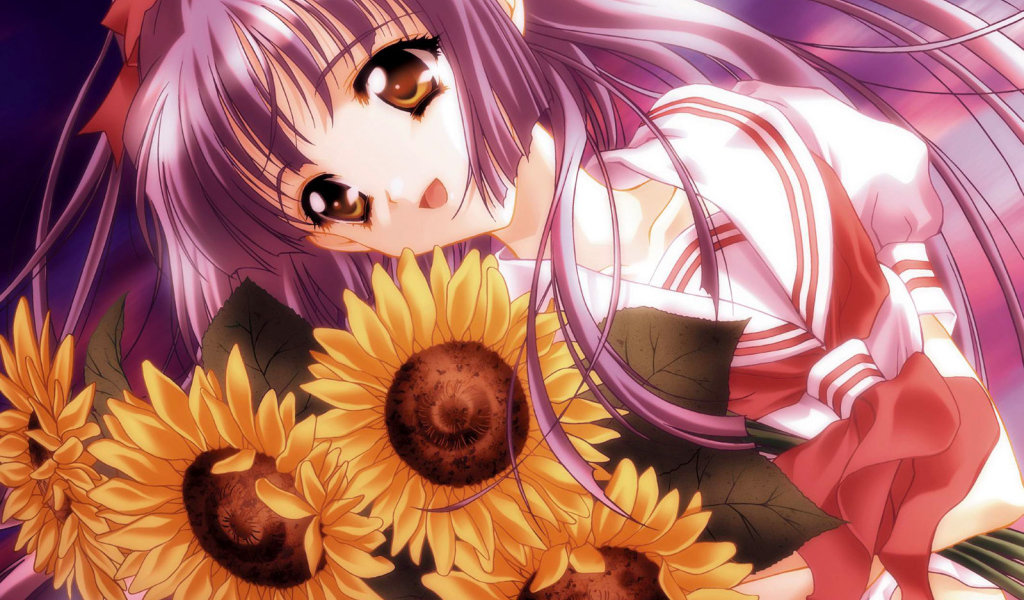 Красавица с цветами