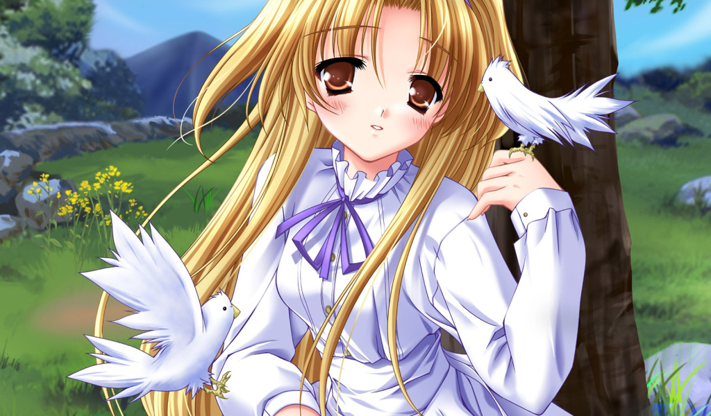 Девочка с птичками