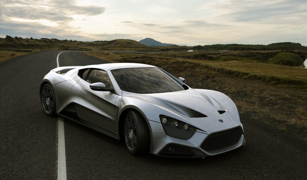 Серый спортивный авто