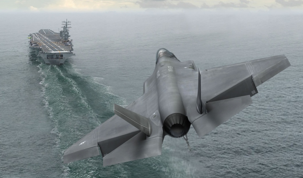 Посадка истребителя F 35