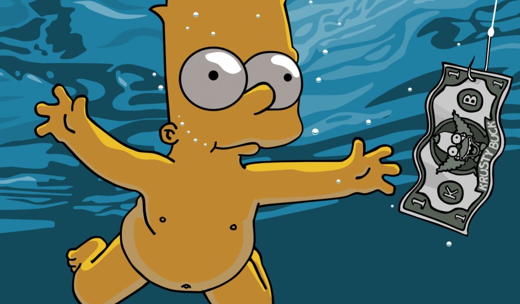 Барт Симпсон на рыбалке