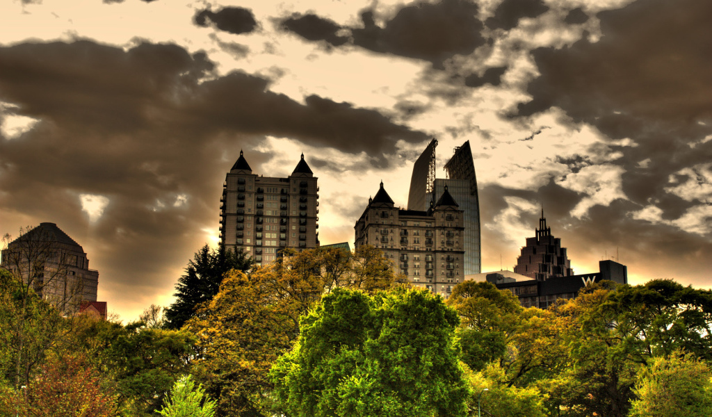 Верхушки зданий HDR