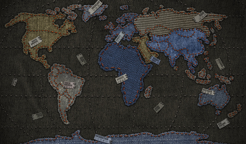 Джинсовая карта Мира