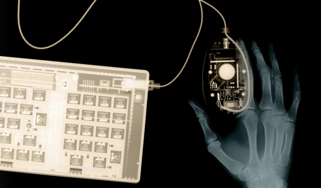 Рентген клавиатуры и мышки