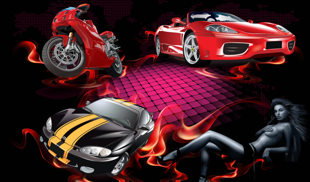 Автомобили и девушка