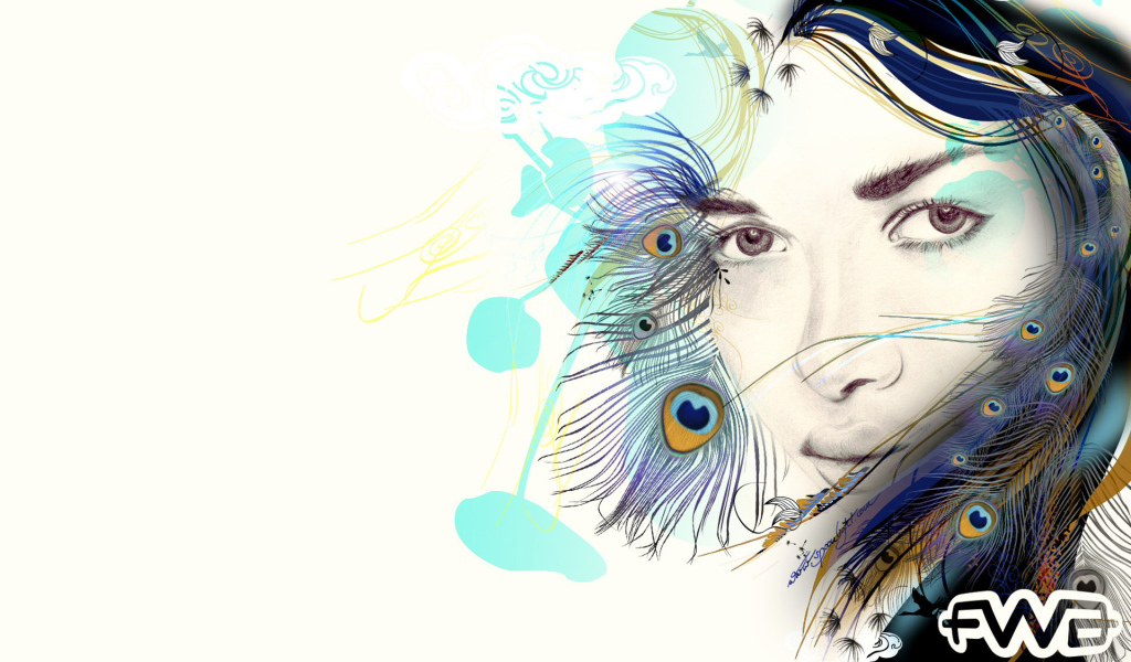 Девушка павлин