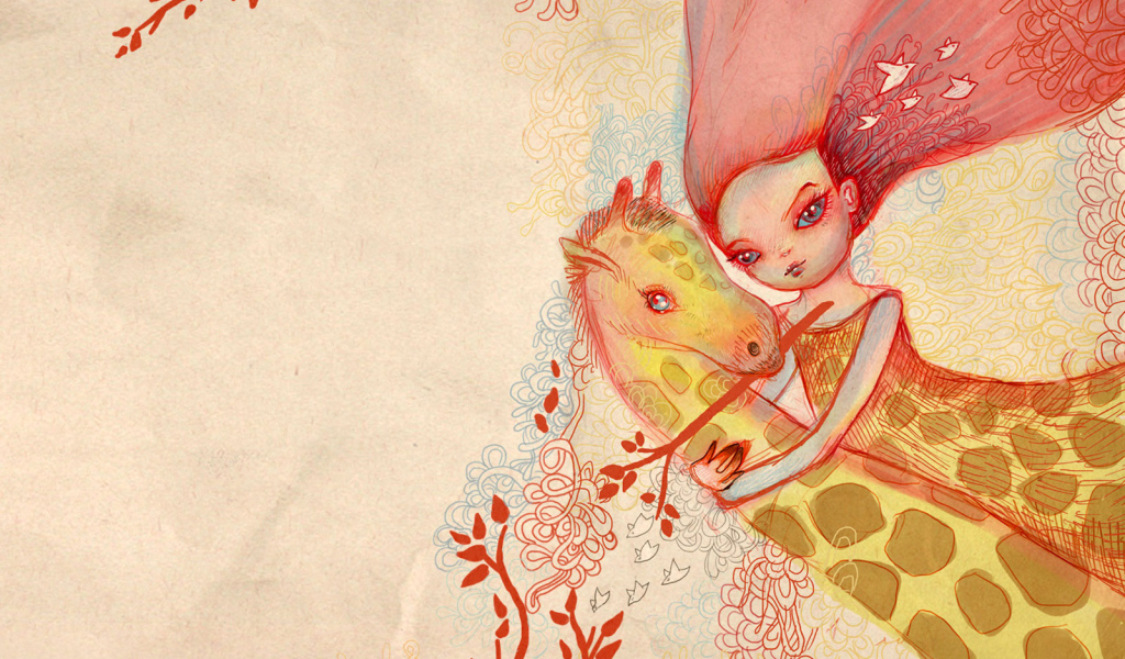 Девочка и жираф