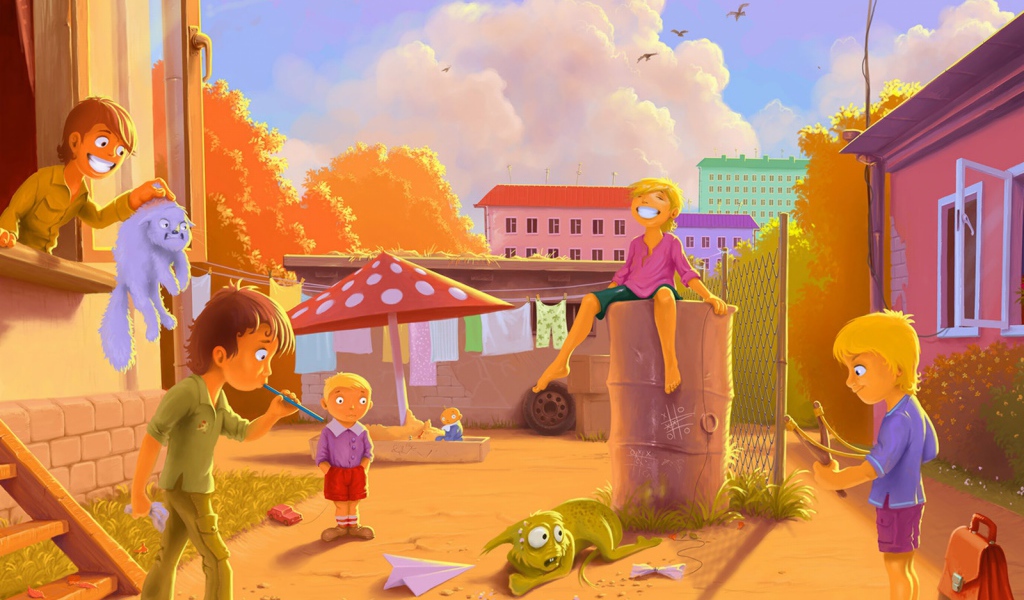 Игра во дворе