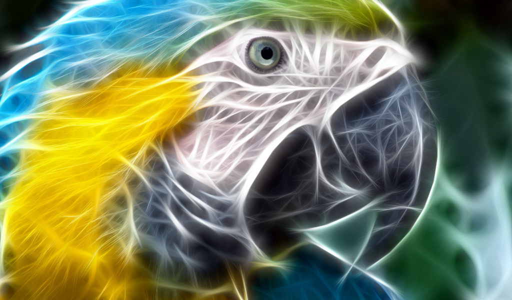 Тропический попугай