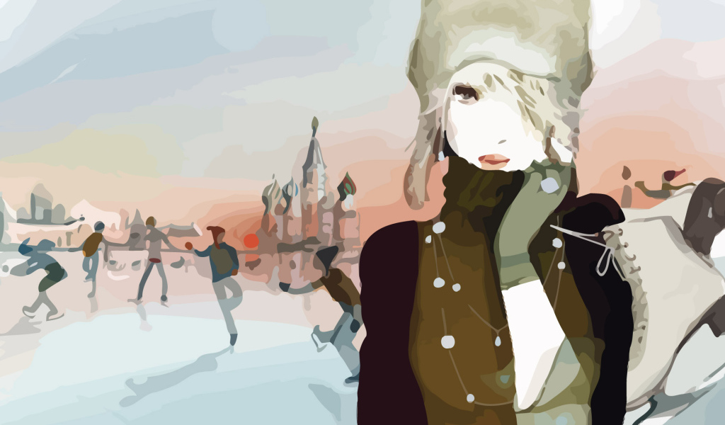 Зима, Москва, каток