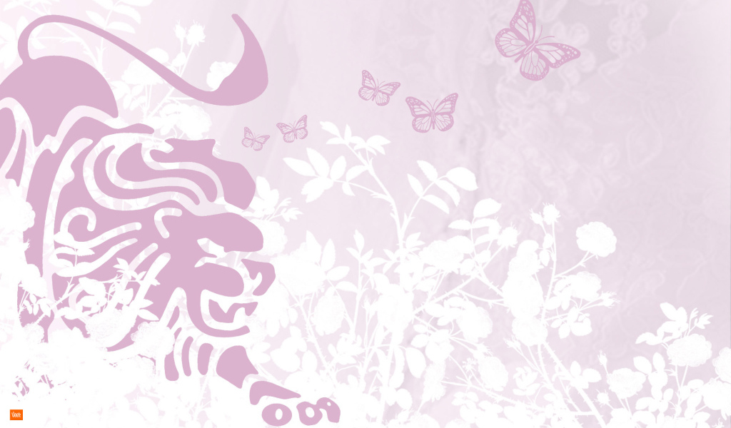 Лев и бабочки