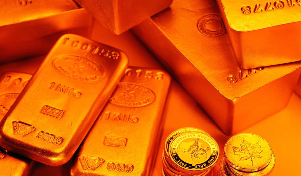 Огромные слитки золота