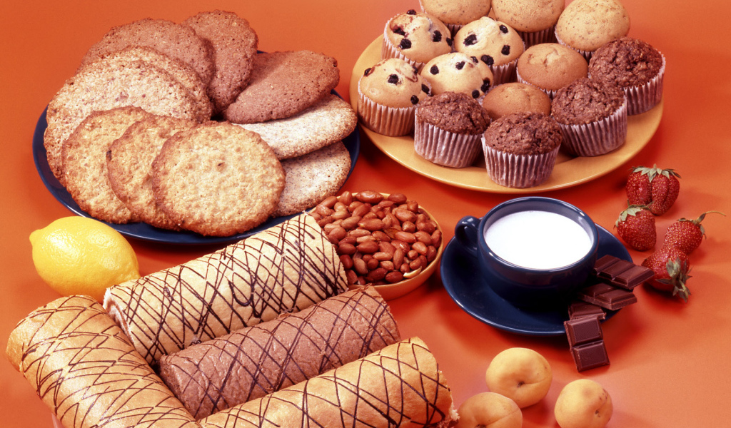 Хлебные лепешки с пирожным