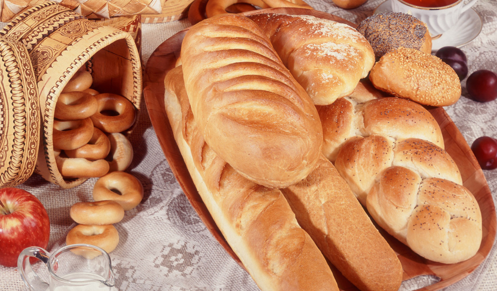 Белый хлеб и Французские булочки