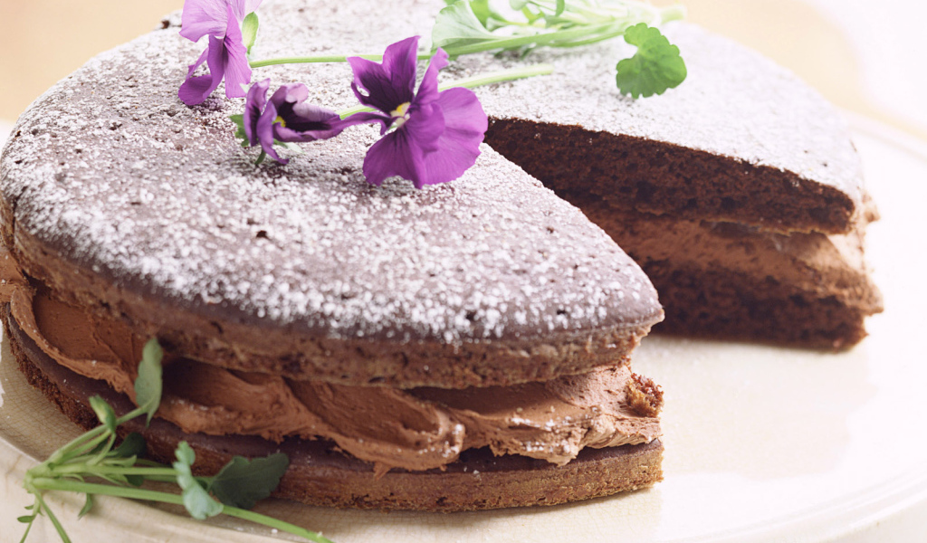 Пирог с шоколадным кремом