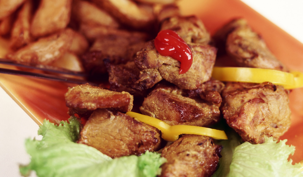 Хрустящие кусочки мяса