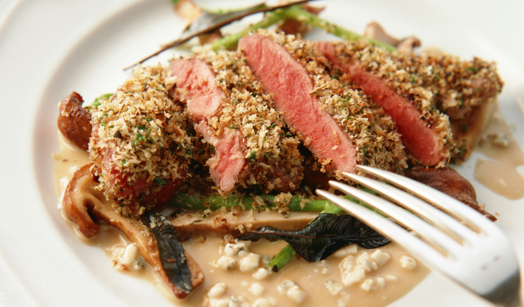 Мясо с грибами