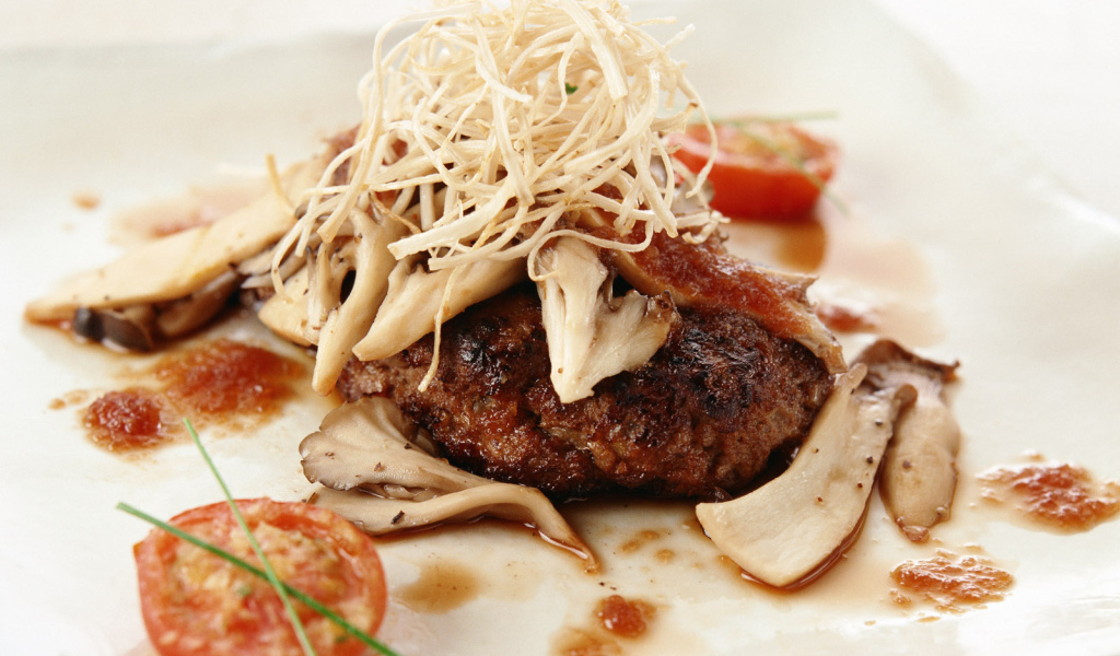 Мясо с грибами