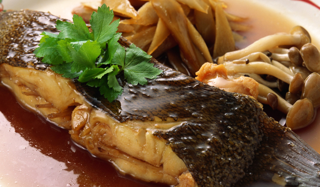 Рыбка с грибами