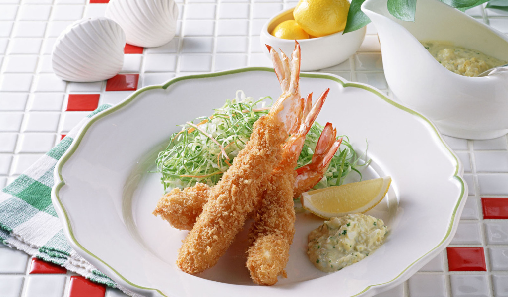 Жаренные креветки