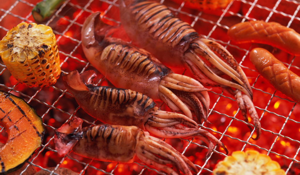 Кальмар барбекю