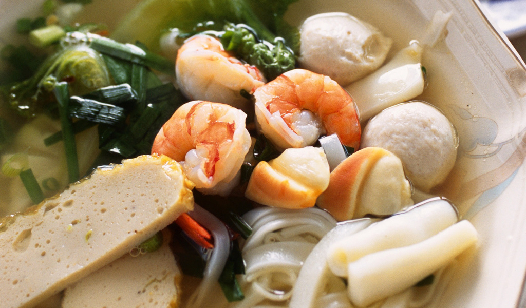 Суп с креветками