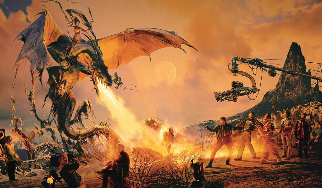 Съемка фантастического фильма