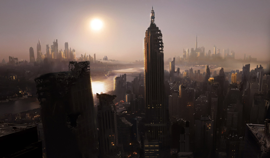 Город после бомбежки