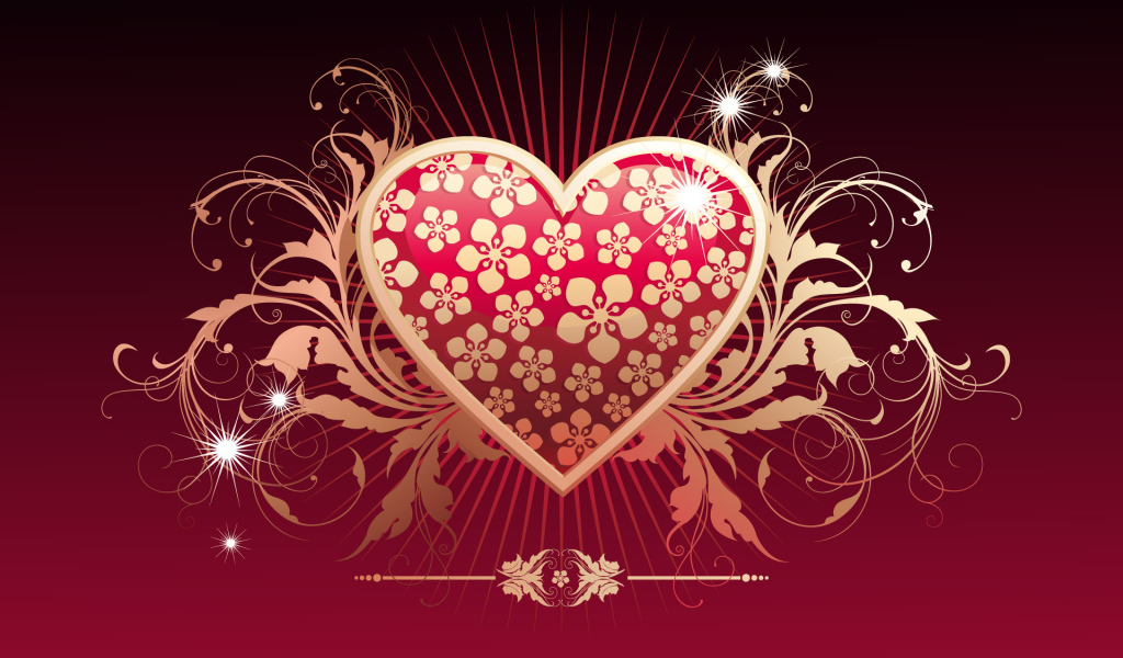 Красивое сердечко на День Влюбленных