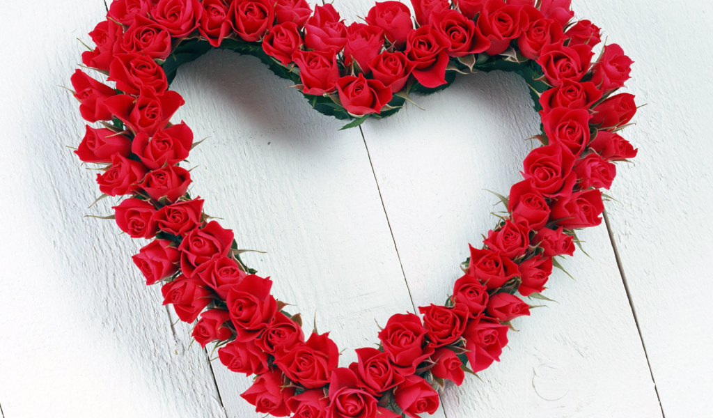 Красивые красные розы День Святого Валентина